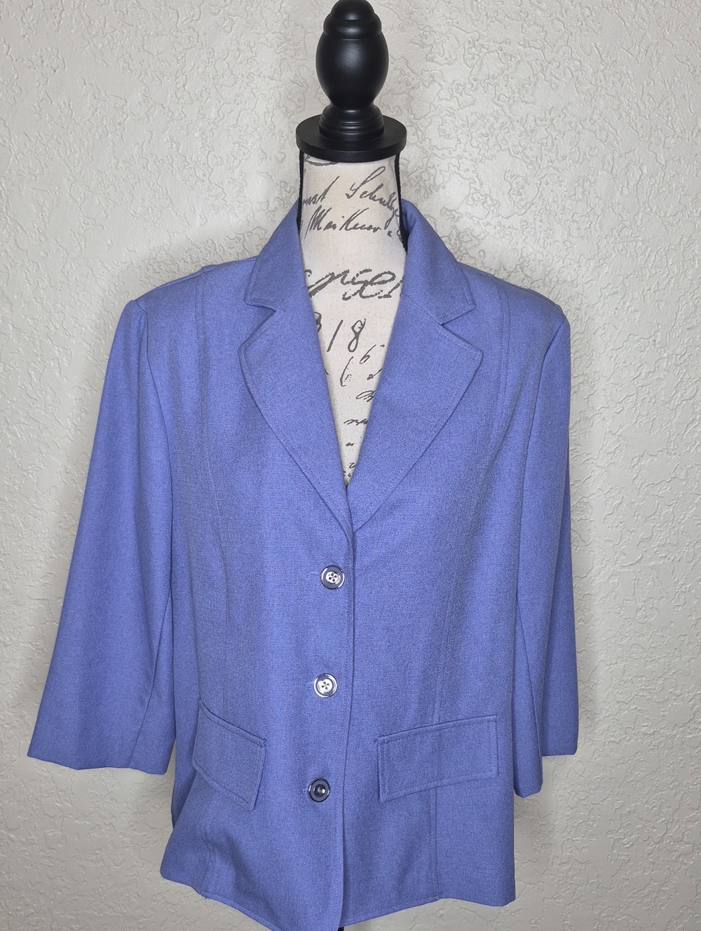 Nikki 80s Office Vibe Button Front Blazer Purple Size 12